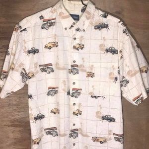 Puritan Hawaiian Vintage Truck Print Mens M